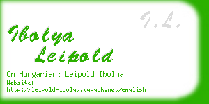 ibolya leipold business card